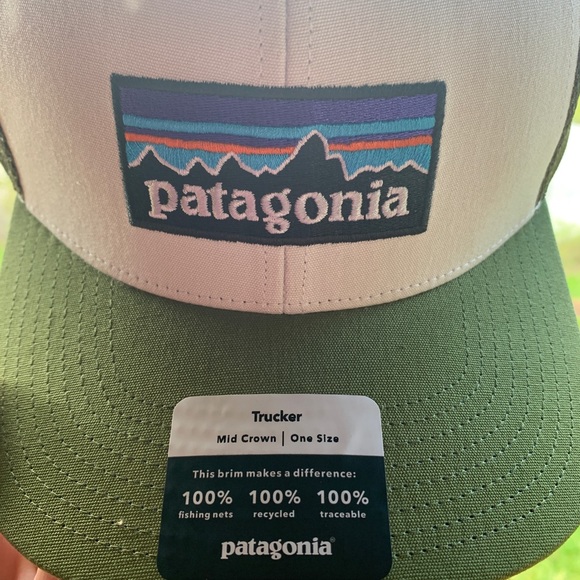 NWT Patagonia Hat - Green & White - Picture 5 of 7